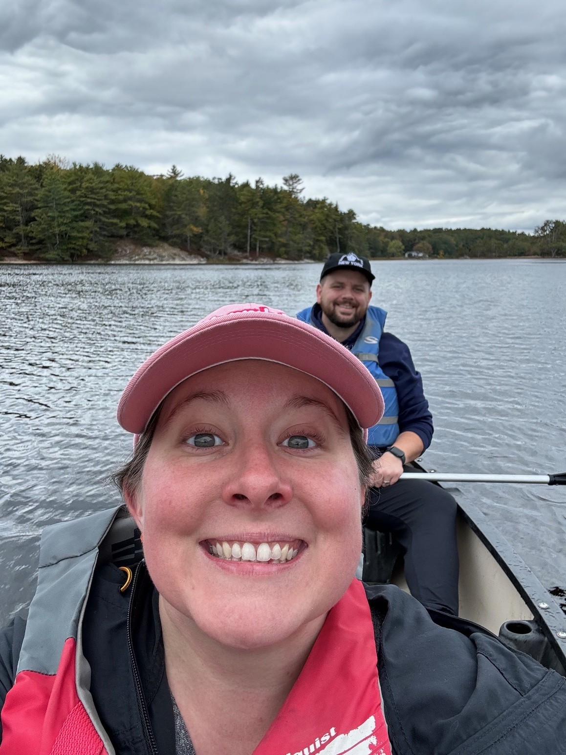 Amanda and Nick canoeing
