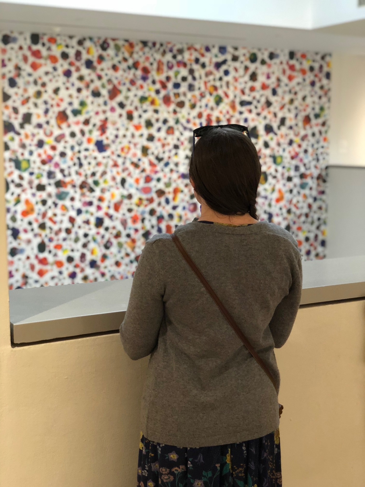 Amanda looking at art at the PMA